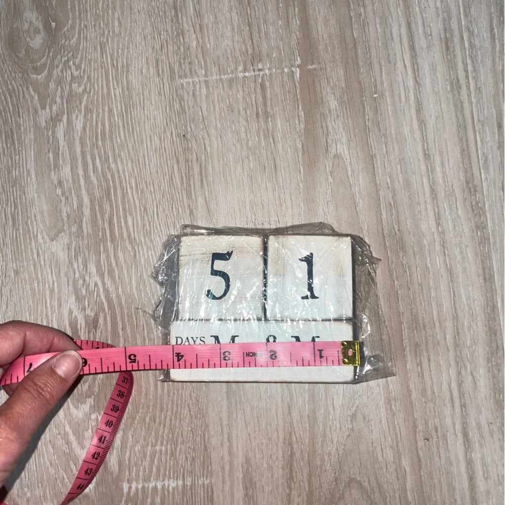 Wooden Rustic Wedding Day Count Down Blocks for Dresser/Desk